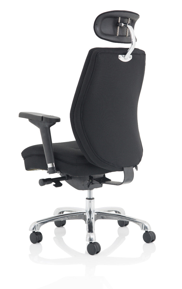 Domino Black Fabric Posture Office Chair